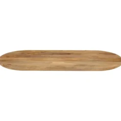 The Living Store Bordsskiva 90x40x3,8 cm oval massivt mangoträ - Bordsskivor