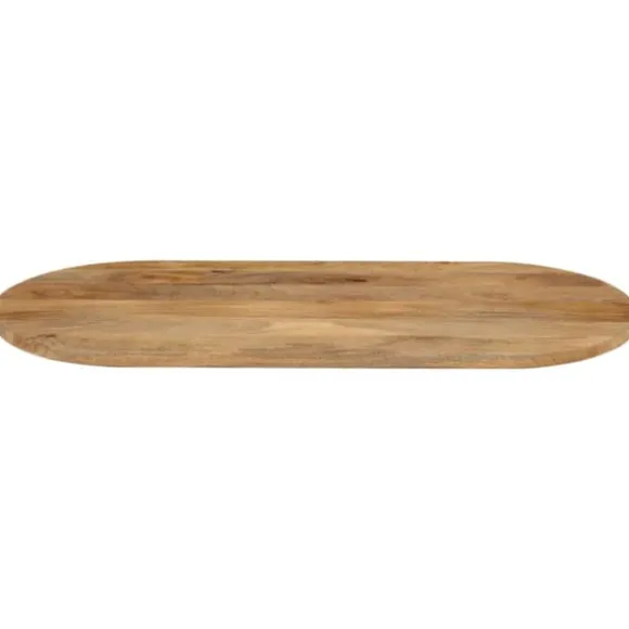The Living Store Bordsskiva 90x40x3,8 cm oval massivt mangoträ - Bordsskivor