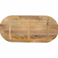 The Living Store Bordsskiva 90x40x3,8 cm oval massivt mangoträ - Bordsskivor