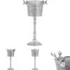 The Living Store Champagnekylare massiv aluminium 39x29x71 cm silver - Skulpturer & statyer