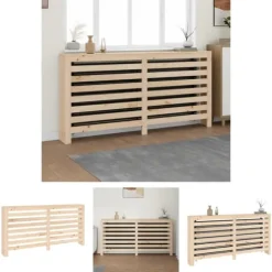 The Living Store Elementskydd 169x19x84 cm massiv furu - Tillbehör till värmeelement