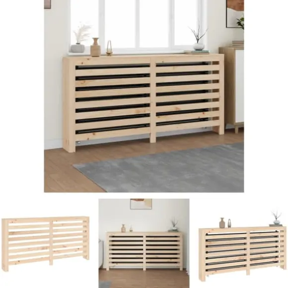 The Living Store Elementskydd 169x19x84 cm massiv furu - Tillbehör till värmeelement