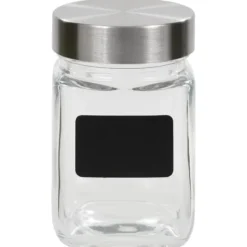 The Living Store Förvaringsburkar i glas med etiketter 12 st 300 ml - Kakburkar