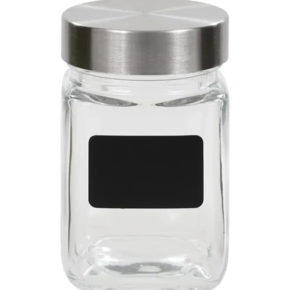 The Living Store Förvaringsburkar i glas med etiketter 12 st 300 ml - Kakburkar