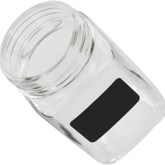 The Living Store Förvaringsburkar i glas med etiketter 12 st 300 ml - Kakburkar