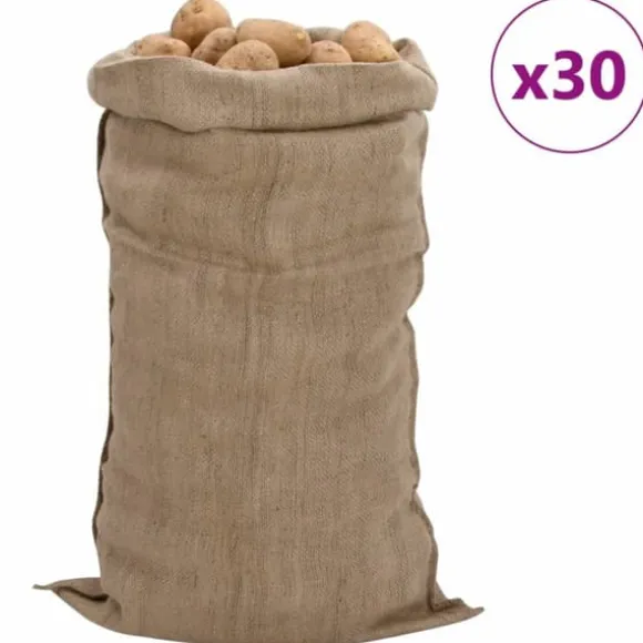 The Living Store Jutesäckar 30 st 65x135 cm 100% jute 340 gsm - Resväskor & väskor