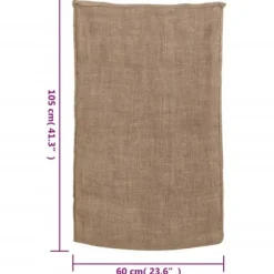 The Living Store Jutesäckar 5 st 60x105 cm 100% jute 220 gsm - Resväskor & väskor