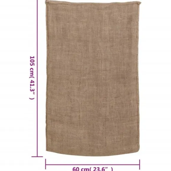 The Living Store Jutesäckar 5 st 60x105 cm 100% jute 220 gsm - Resväskor & väskor