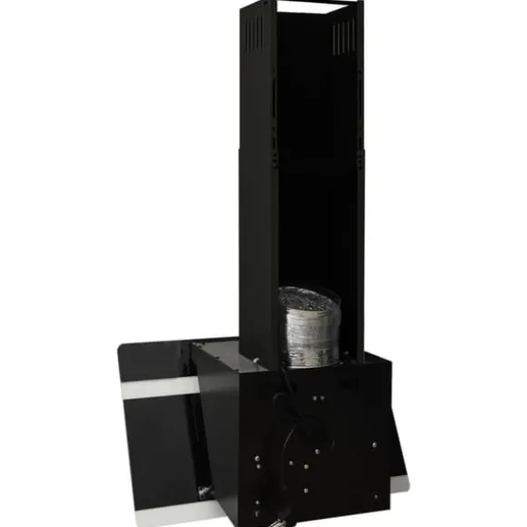 The Living Store Köksfläkt 60 cm stål och härdat glas svart - Köksfläktar
