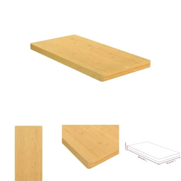 The Living Store Skärbräda 100x50x4 cm bambu - Skärbrädor