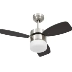The Living Store Takfläkt med lampa och fjärrkontroll 76 cm mörkbrun - Takfläktar