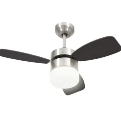 The Living Store Takfläkt med lampa och fjärrkontroll 76 cm mörkbrun - Takfläktar