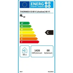 Thermex Vertikal varmvattenberedare ID SHADOW 80, Wi-Fi