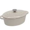 Tierra Oval Gjutjärnsgryta 34cm 6,5L Krämgrön NOIS