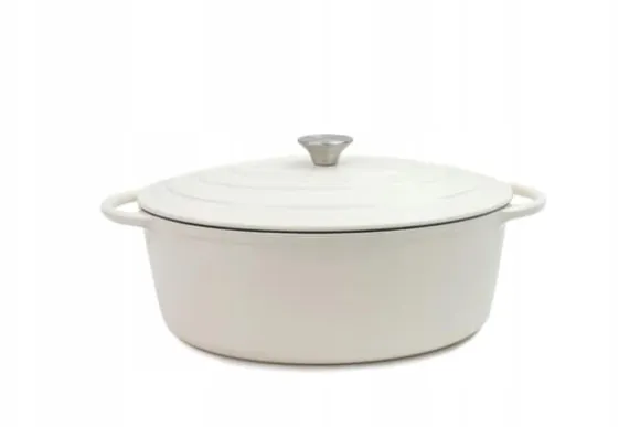 Tierra Oval Gjutjärnsgryta 34cm 6,5L Krämgrön NOIS