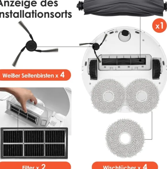 Tillbehörssats för Dreame X40 Ultra Robotdammsugare