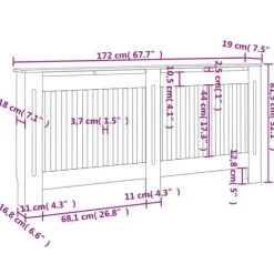 Tillbehör till värmeelement - Living Elementskydd vit MDF 172 cm
