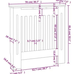 Tillbehör till värmeelement - Living Elementskydd MDF svart 78 cm