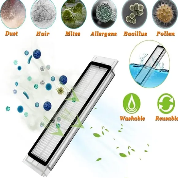 Tillbehör Xiaomi Roborock S5 Max/S50/S51/S55/S5/S60/S65/S6/S6 Pure/S6 MAXV 8 delar