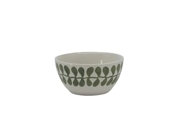 TINA Bowl vegetable Skåle set/ 4 stk 10cm Ø - Stengods - Vit/ Grön