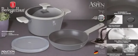 TITANKRUTA OCH STEEKPANA BERLINGER HAUS BH-7079 ASPEN