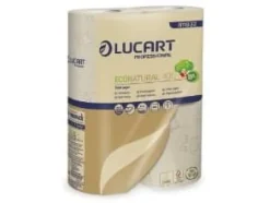 Toalettpapper, Lucart T3 Natural, 2-lagers, 44m x 9,6cm, Ø12cm, natur