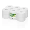 Toalettpapper Satino Comfort Jumbo Mini 2-lagigt Ø18cm 180 m vit,12 rl/krt