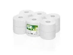 Toalettpapper Satino Comfort Jumbo Mini 2-lagigt Ø18cm 180 m vit,12 rl/krt