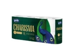 Toiletpapir Grite B9.6 cm x L18.75 m 4-lag Ecolabel med Hylse Hvid Nyfiber,7 ps x 8 rl/sæk - (56 stk.)