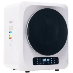 Torktumlare, rostfritt stål, 2,5kg (upp till 4kg), 850W, 6 program, filter, överhettningsskydd, väggmonterbar