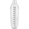 Transparent anti-läckage cocktail shaker mixer med skalverktyg (1000 ml)