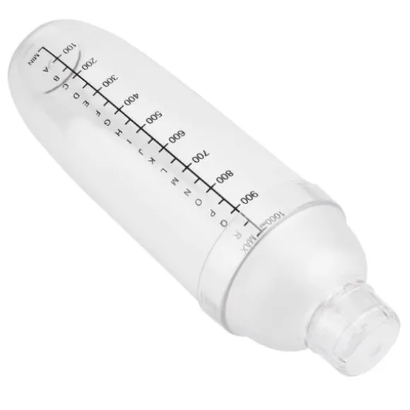 Transparent anti-läckage cocktail shaker mixer med skalverktyg (1000 ml)