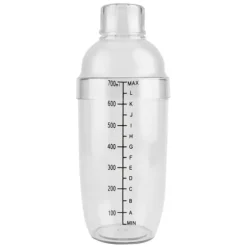 Transparent anti-läckage PC Resin Cocktail Shaker Mixer med Scale Bar Tool (700 ml)