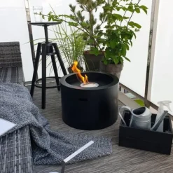 Trädgårdsbrasa - RODI Svart - Bioetanol - Rund - 47,5 cm