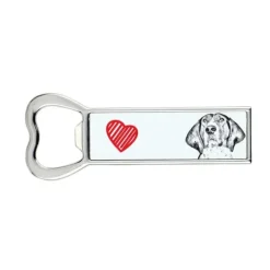 Treeing Walker Coonhound - flasköppnare med en hund, personlig kylöppnare, unik present till en man från Art-Dog