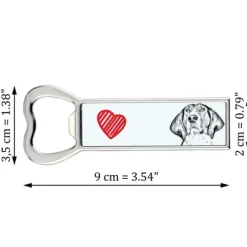 Treeing Walker Coonhound - flasköppnare med en hund, personlig kylöppnare, unik present till en man från Art-Dog
