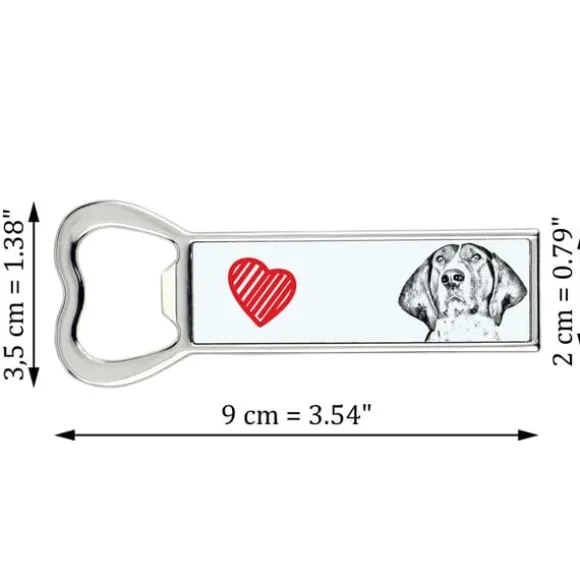 Treeing Walker Coonhound - flasköppnare med en hund, personlig kylöppnare, unik present till en man från Art-Dog