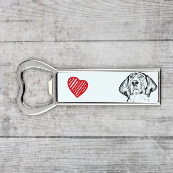 Treeing Walker Coonhound - flasköppnare med en hund, personlig kylöppnare, unik present till en man från Art-Dog