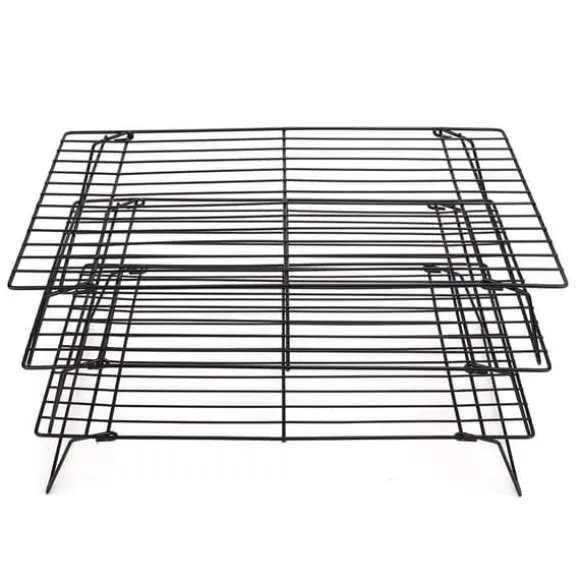 Tre lager nonstick kylgaller bakplåt kök bröd kakställ bakverk bakverk 40x25x9cm