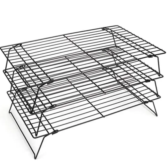 Tre lager nonstick kylgaller bakplåt kök bröd kakställ bakverk bakverk 40x25x9cm