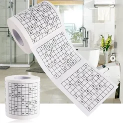Trämassamaterial Nyhet Rolig Nummer Sudoku Tryckt Bad Rolig Toalettpapper