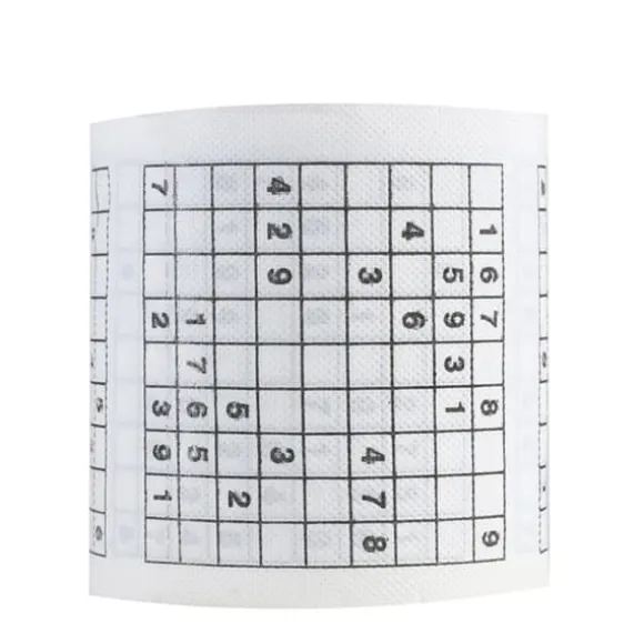 Trämassamaterial Nyhet Rolig Nummer Sudoku Tryckt Bad Rolig Toalettpapper