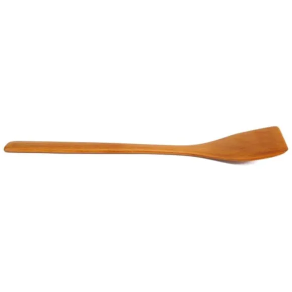 Träspatelvändare i trä, stekt spatel, köksredskap, spade (ljus träfärg)