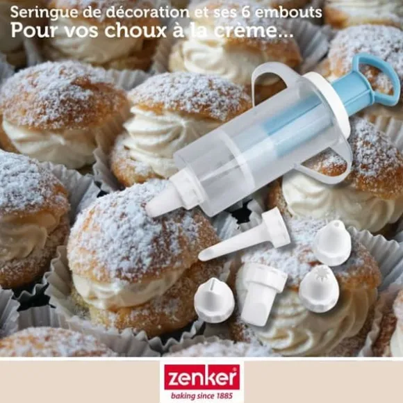 Tårtdekoreringsspruta - Zenker - 42803 - 6 munstycken - Plast - Lätt tårtdesign