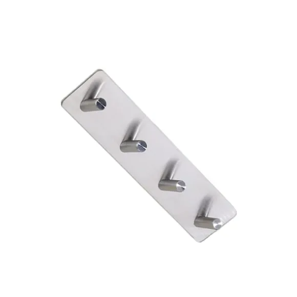 Tunga självhäftande krokar: Väggkrokar i rostfritt stål (4-pack)