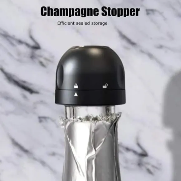 Tung vinpropp, livsmedelsklassad silikonförseglad vinflaskpropp Låsning Champagnepropp A472