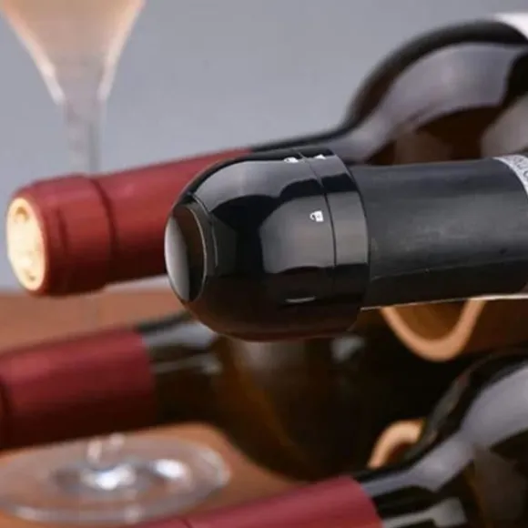 Tung vinpropp, livsmedelsklassad silikonförseglad vinflaskpropp Låsning Champagnepropp A472