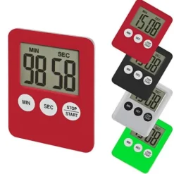 Tunn kökstimer Timer Stor Skärm Digital magnetisk nedräkning - Rosa