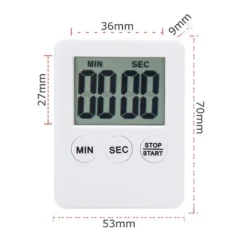 Tunn kökstimer Timer Stor Skärm Digital magnetisk nedräkning - Röd