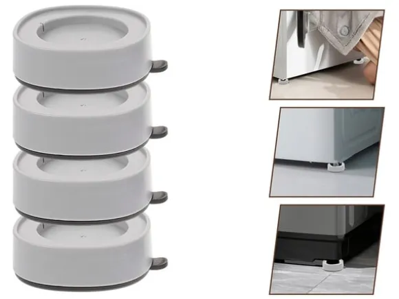 Tvättmaskinsfötter – Vibrationsdämpande fötter – 4-Pack